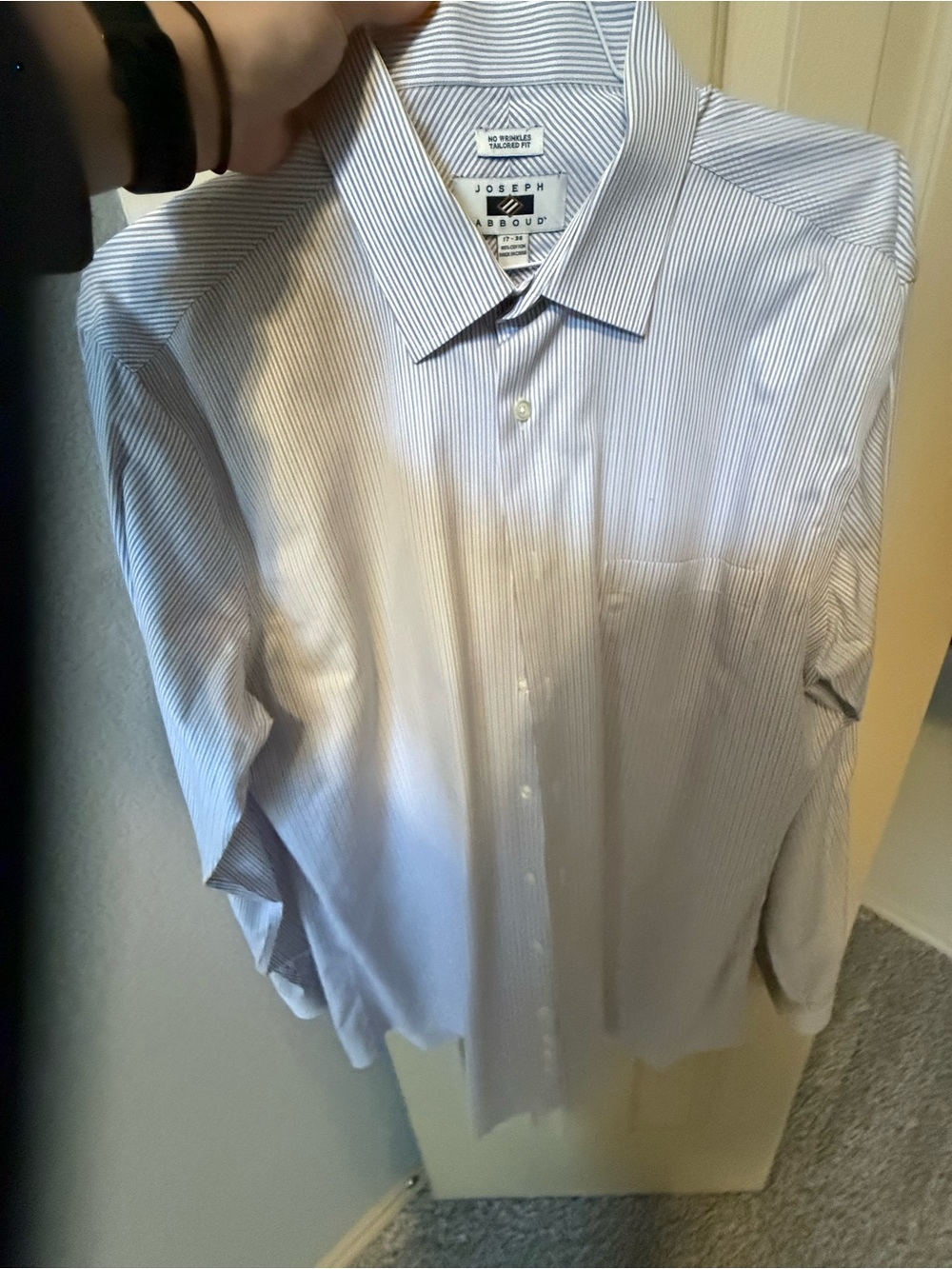 Joseph Abboud Light Blue Pinstripe Dress Shirt